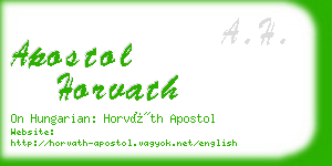apostol horvath business card